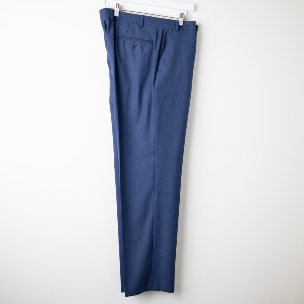 Lauren Ralph Lauren Wool Blend Dress Pants Mens 38W x 32L Blue Flat Front